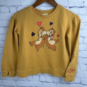 NWOT Disney Parks Chip n Dale Sweater Embroidered Friends Forever Fall kids 9/10